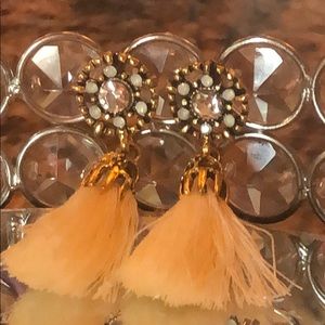 5/25 💕Tassel ivory Earrings 1 inch